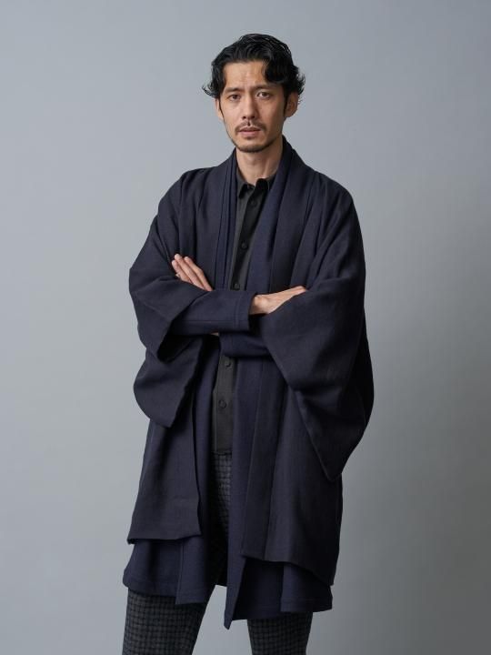 WAROBE / WOOL HAORI / DARK NAVY photo