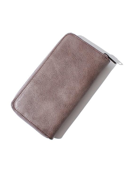 TROVE / SULKA LEATHER WALLET ( LONG ) / GRAY photo