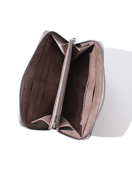 TROVE / SULKA LEATHER WALLET ( LONG ) / GRAY photo