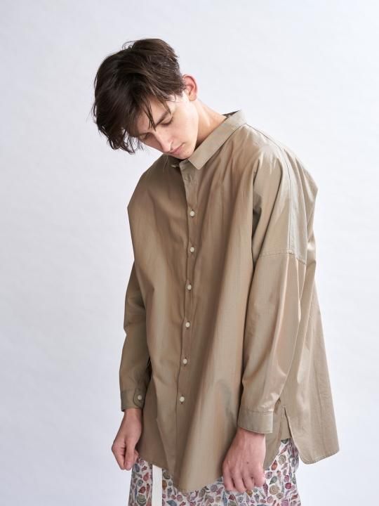 TROVE / UNI WIDE SHIRT / BEIGE KHAKI photo