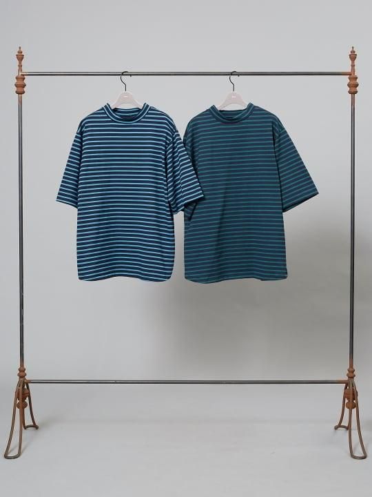 【予約商品】TROVE / VALO HIGH NECK BORDER / BLUE NAVY photo