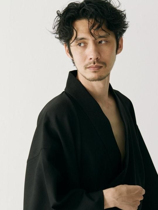 WAROBE / GABARDINE YUKATA / BLACK photo