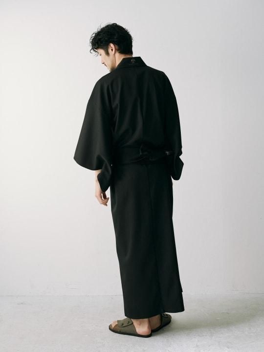 WAROBE / GABARDINE YUKATA / BLACK photo