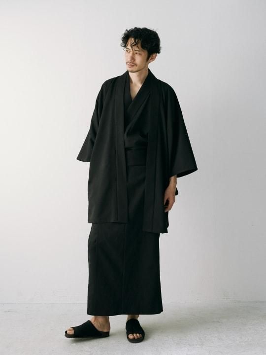 WAROBE / GABARDINE YUKATA / BLACK photo