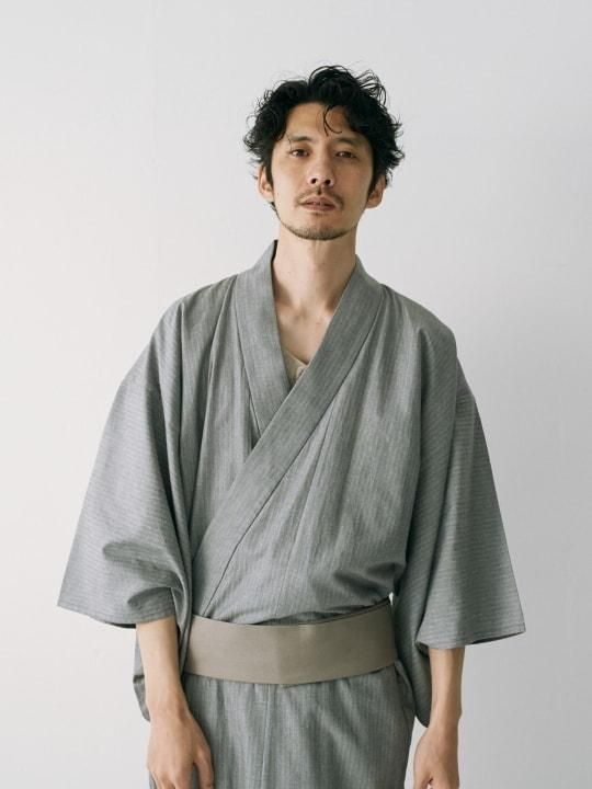 WAROBE / HERRINGBONE YUKATA / GRAY photo