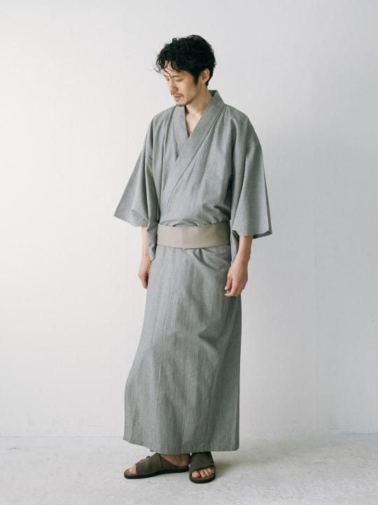 WAROBE / HERRINGBONE YUKATA / GRAY photo