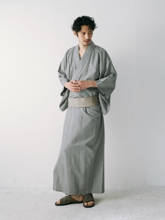 WAROBE / HERRINGBONE YUKATA / GRAY photo
