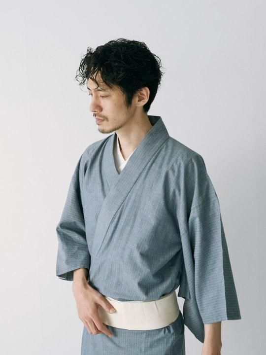 WAROBE / HERRINGBONE YUKATA / BLUE photo