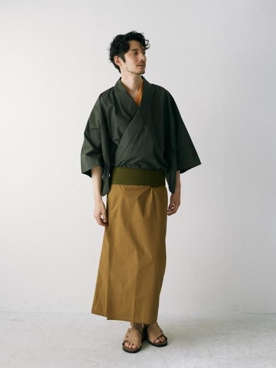 WAROBE / BI-COLOR YUKATA / GREEN x CAMEL photo