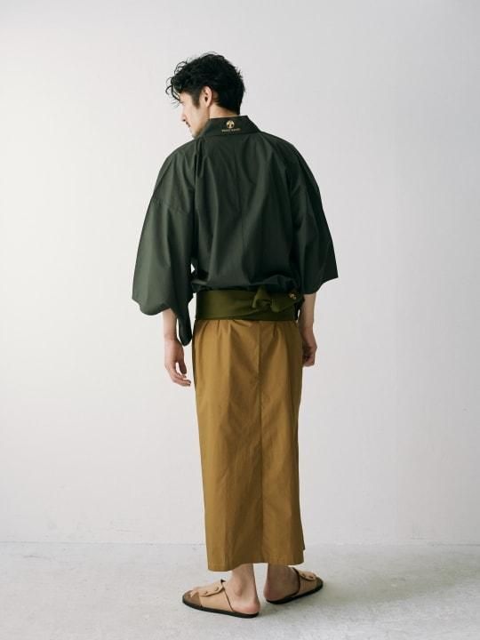 WAROBE / BI-COLOR YUKATA / GREEN x CAMEL photo