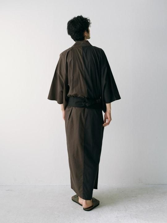 WAROBE / MULTI-COLOR YUKATA / BROWN x BLACK photo