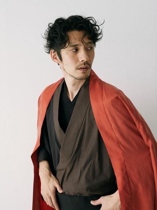 WAROBE / MULTI-COLOR YUKATA / BROWN x BLACK photo