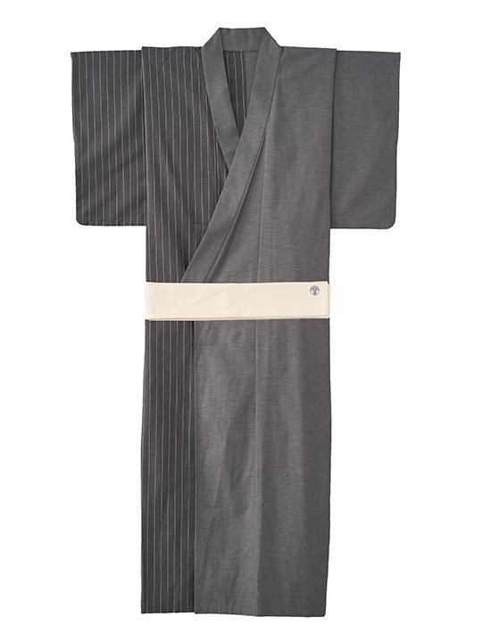 WAROBE / MULTI-COLOR YUKATA / GRAY x STRIPE photo