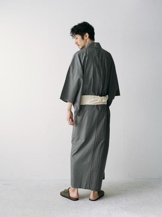WAROBE / MULTI-COLOR YUKATA / GRAY x STRIPE photo