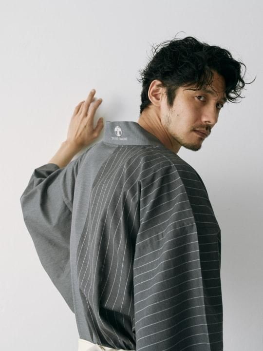 WAROBE / MULTI-COLOR YUKATA / GRAY x STRIPE photo