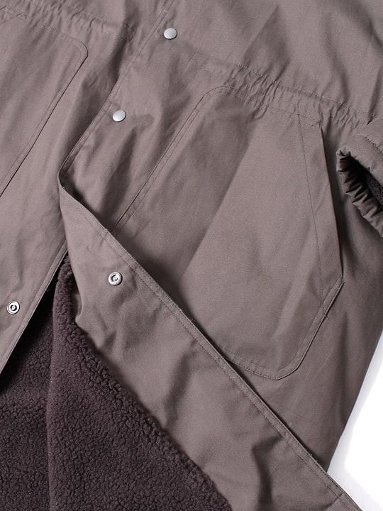 TROVE / VAHA BENCH COAT ( REVERSIBLE ) / BROWN CHARCOAL photo