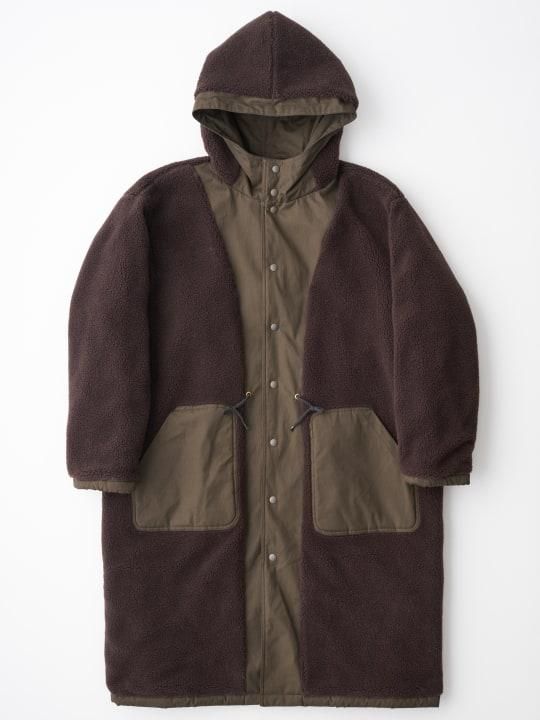 TROVE / VAHA BENCH COAT ( REVERSIBLE ) / BROWN CHARCOAL photo