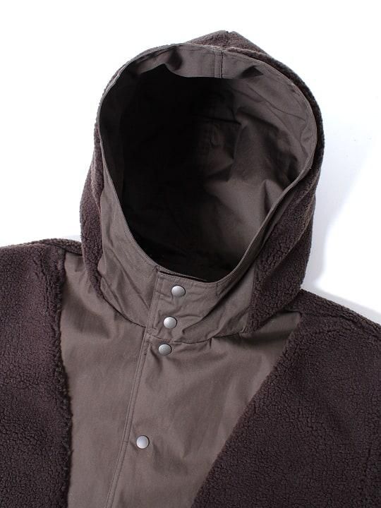 TROVE / VAHA BENCH COAT ( REVERSIBLE ) / BROWN CHARCOAL photo