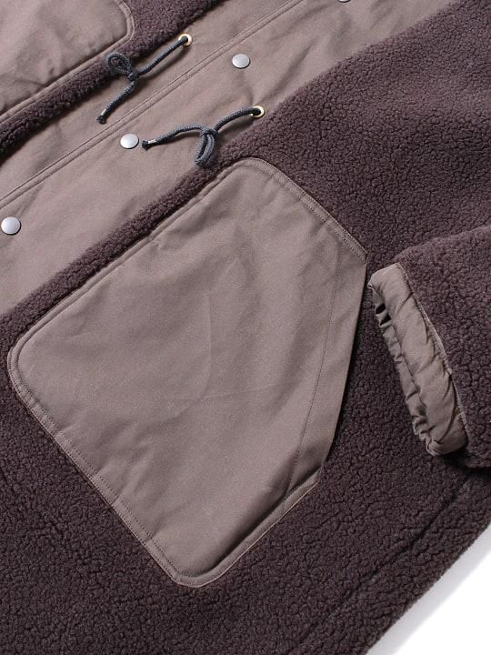 TROVE / VAHA BENCH COAT ( REVERSIBLE ) / BROWN CHARCOAL photo