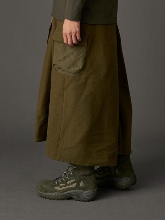 WAROBE / MELTON HAKAMA MIL / KHAKI photo