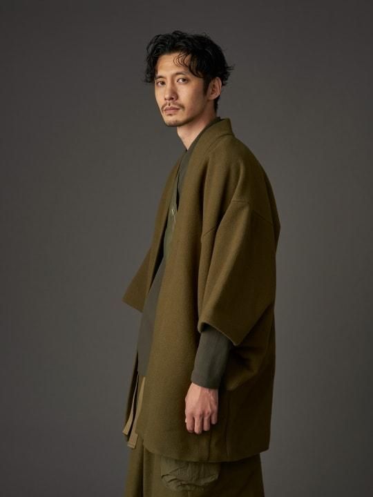 WAROBE / MELTON HAORI MIL / KHAKI photo
