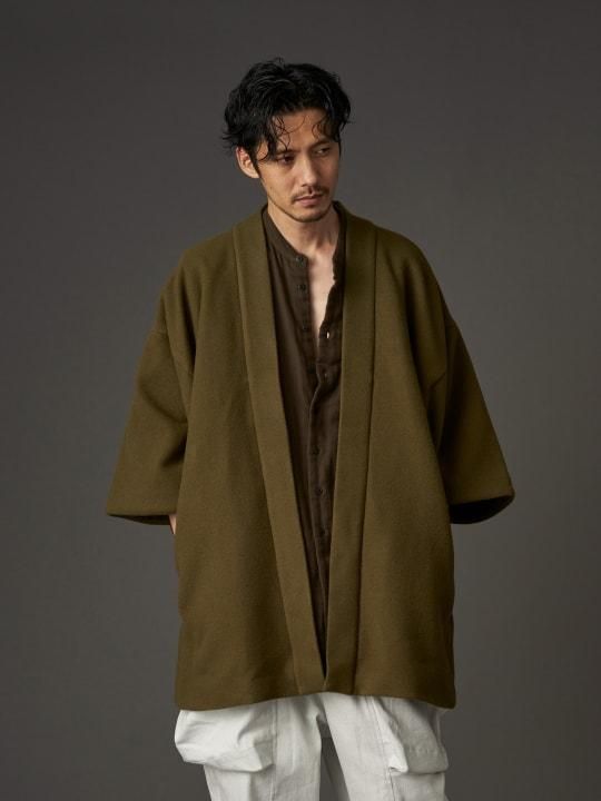 WAROBE / MELTON HAORI MIL / KHAKI photo