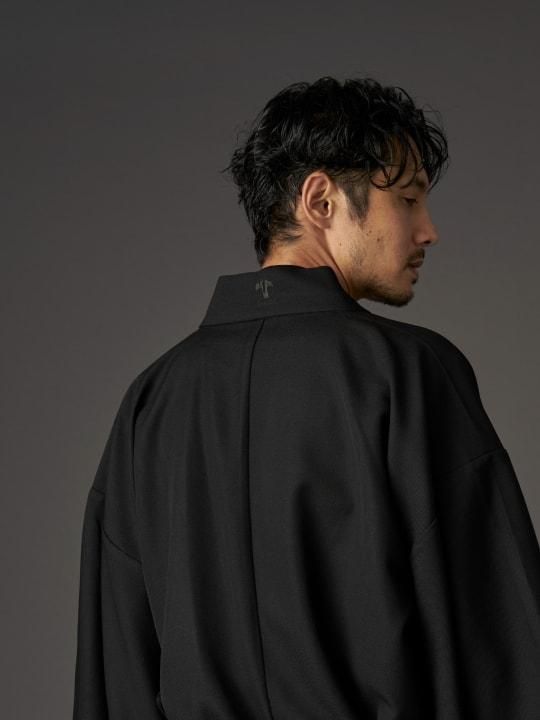 【PRE-ORDER】WAROBE / WOOL GABARDINE YUKATA / BLACK photo