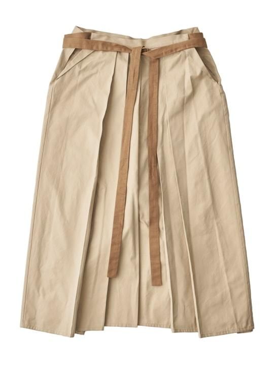 WAROBE / COTTON GABARDINE HAKAMA / BEIGE photo