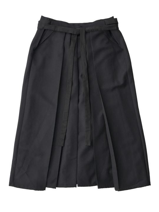 【PRE-ORDER】WAROBE / WOOL GABARDINE HAKAMA / BLACK photo