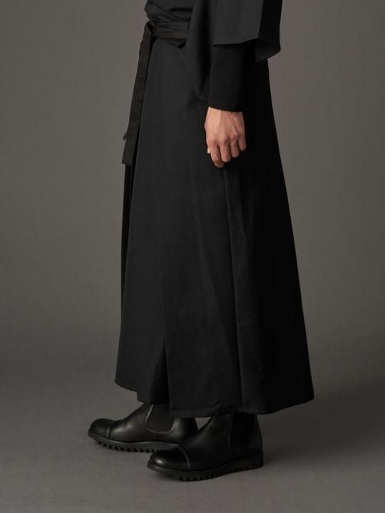 【PRE-ORDER】WAROBE / WOOL GABARDINE HAKAMA / BLACK photo