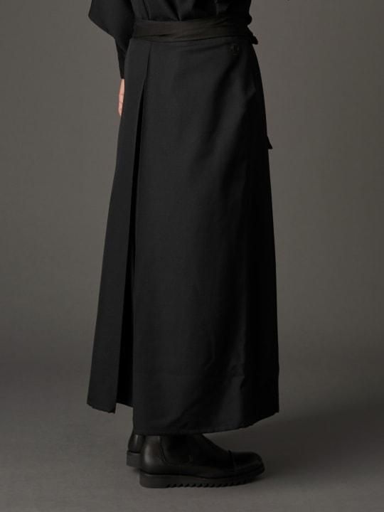 【PRE-ORDER】WAROBE / WOOL GABARDINE HAKAMA / BLACK photo