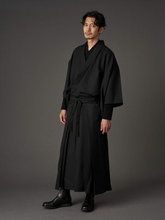 【PRE-ORDER】WAROBE / WOOL GABARDINE HAKAMA / BLACK photo