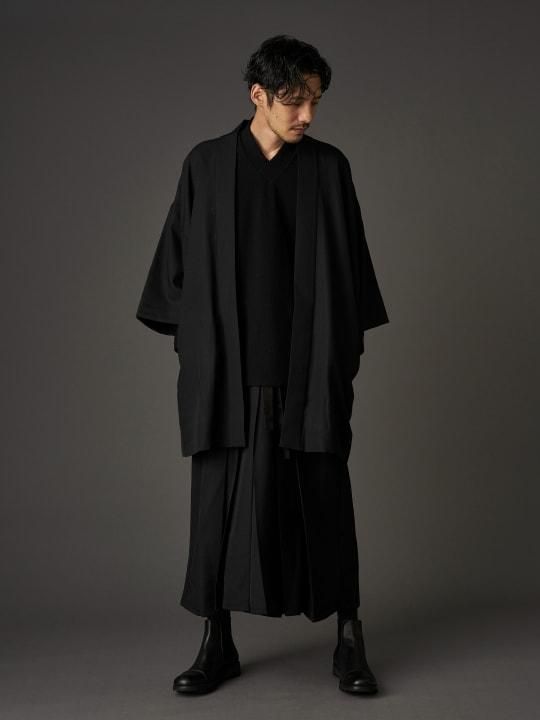 【PRE-ORDER】WAROBE / WOOL GABARDINE HAKAMA / BLACK photo