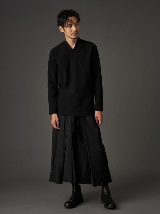 【PRE-ORDER】WAROBE / WOOL GABARDINE HAKAMA / BLACK photo