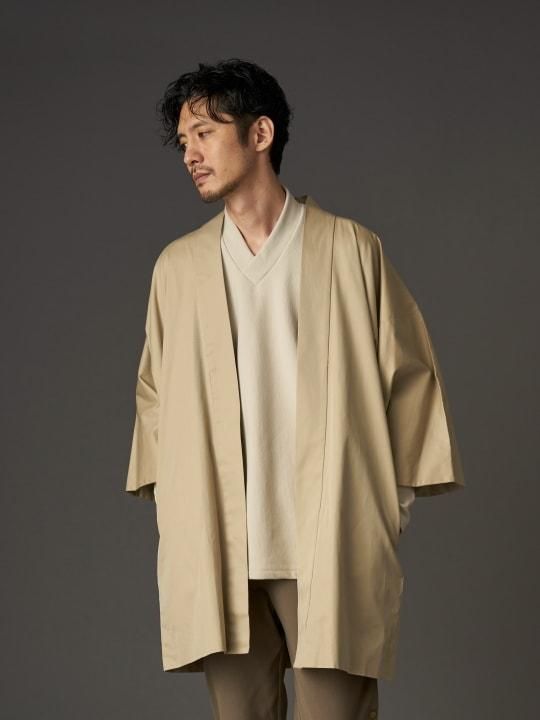 WAROBE / COTTON GABARDINE HAORI / BEIGE photo