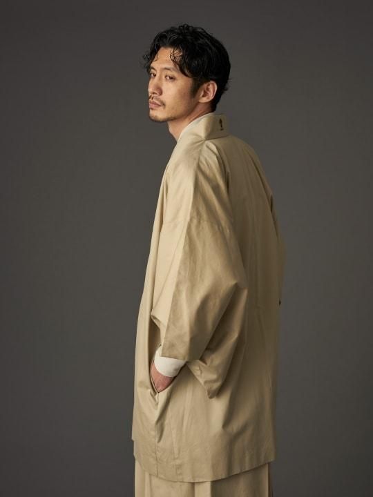 WAROBE / COTTON GABARDINE HAORI / BEIGE photo