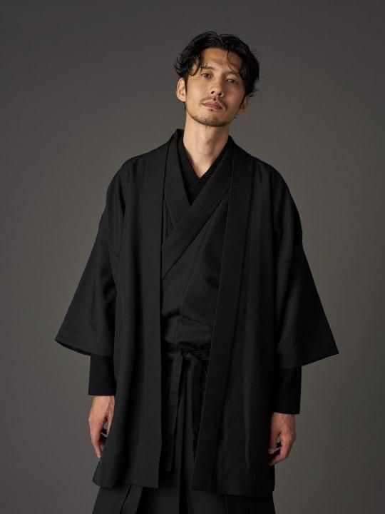 【PRE-ORDER】WAROBE / WOOL GABARDINE HAORI / BLACK photo