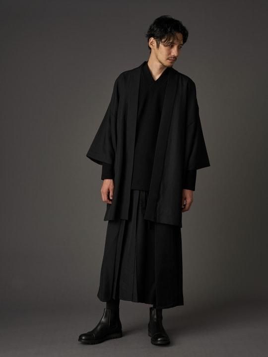 【PRE-ORDER】WAROBE / WOOL GABARDINE HAORI / BLACK photo
