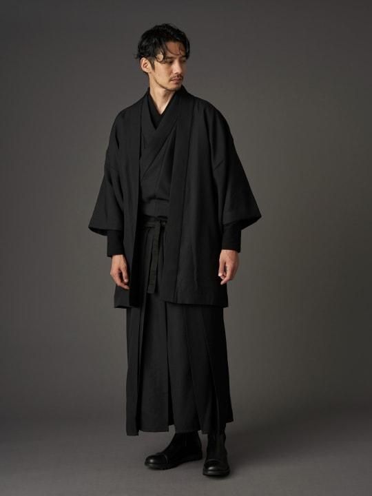【PRE-ORDER】WAROBE / WOOL GABARDINE HAORI / BLACK photo
