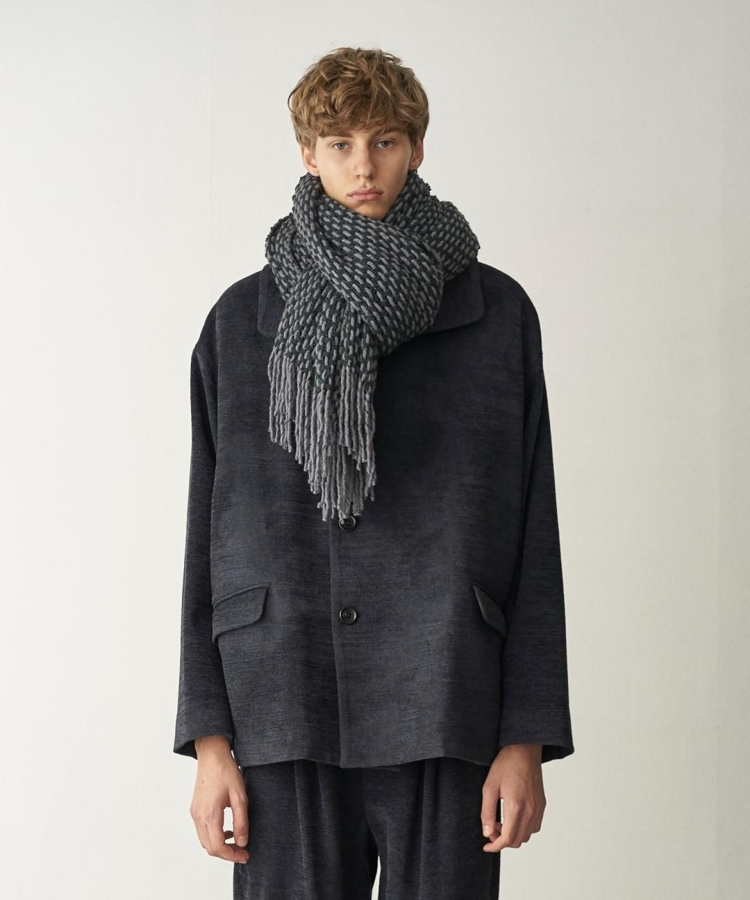 TROVE / MIX BLANKET / CHARCOAL GREEN photo