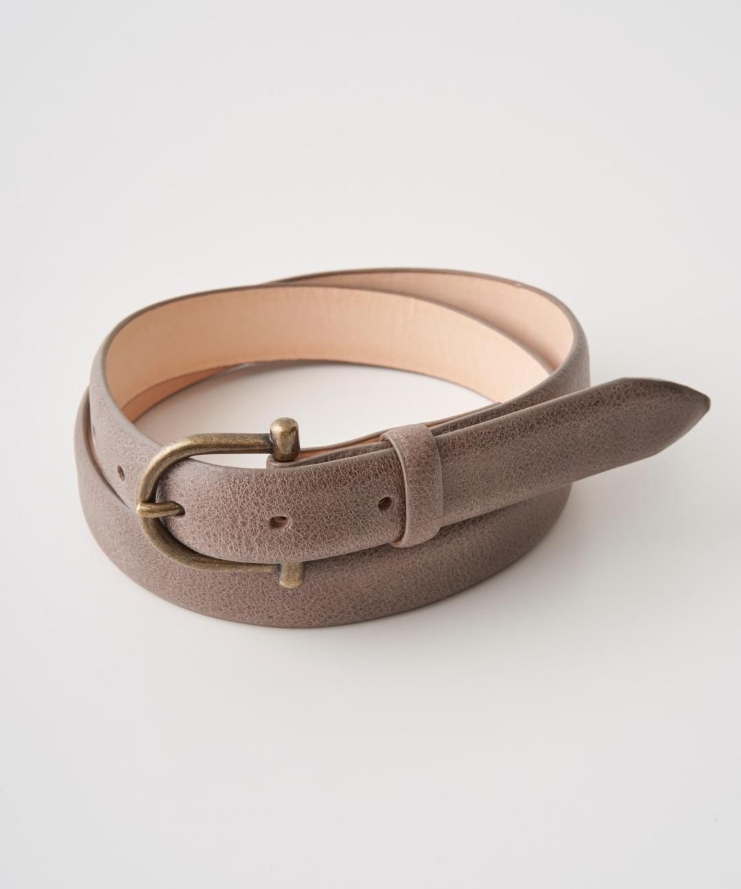 TROVE / SULKA LEATHER BELT / GRAY photo