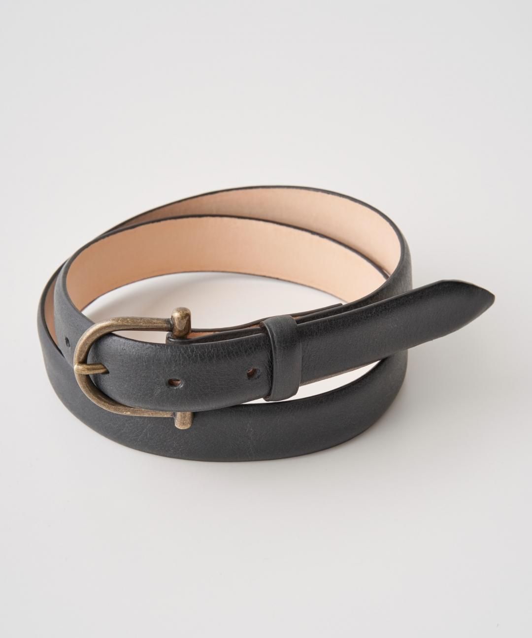 TROVE / SULKA LEATHER BELT / BLACK photo