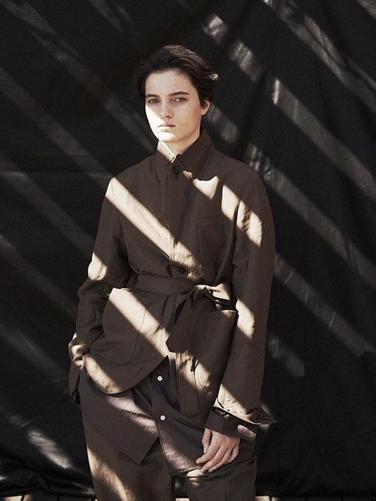 【PRE-ORDER】TROVE / STRIPE SHIRT / BROWN photo
