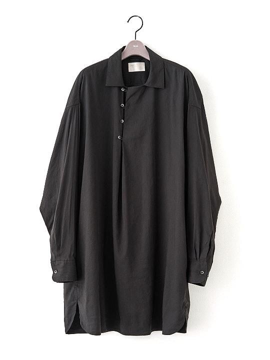 TROVE / LINEN PULLOVER SHIRT / BLACK photo