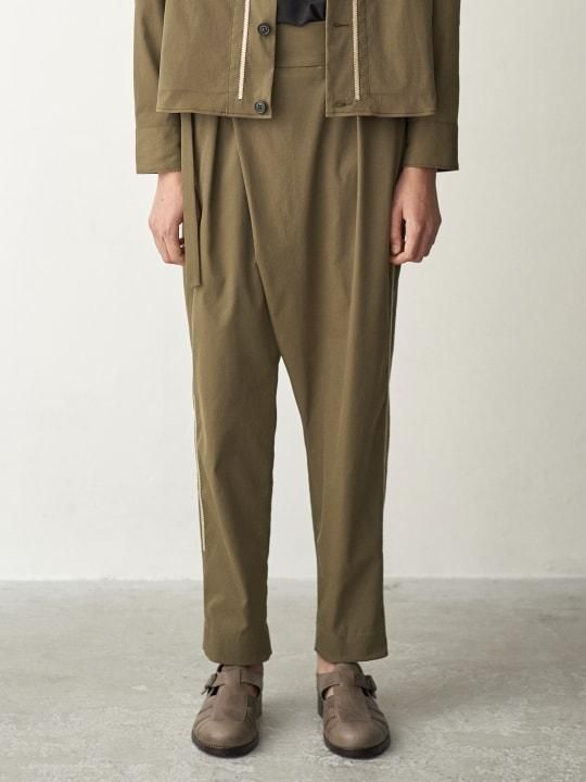 TROVE / EMBROIDERED WRAP PANTS / KHAKI photo