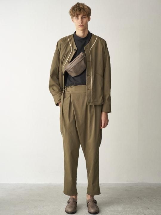 TROVE / EMBROIDERED WRAP PANTS / KHAKI photo