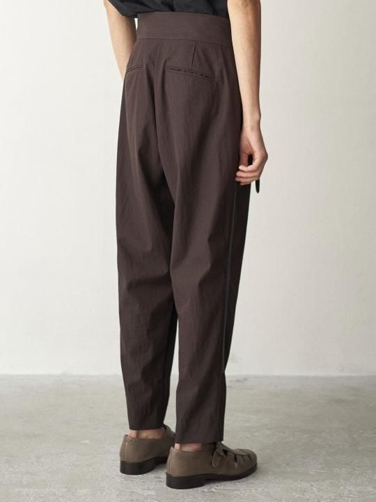 TROVE / EMBROIDERED WRAP PANTS / DARK BROWN photo