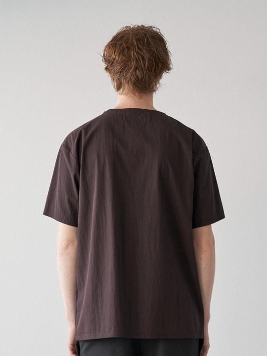 TROVE / EMBROIDERED V-NECK / DARK BROWN photo