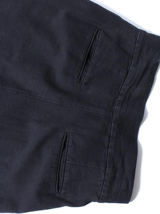 TROVE / DENIM WRAP PANTS / BLACK photo