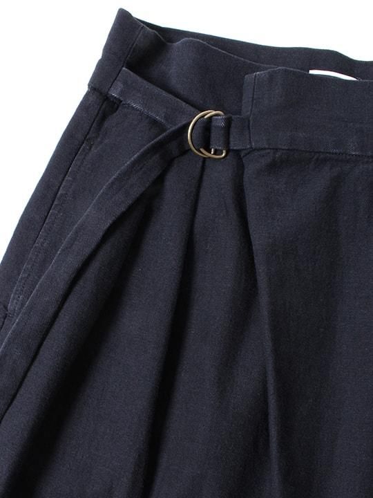 TROVE / DENIM WRAP PANTS / BLACK photo